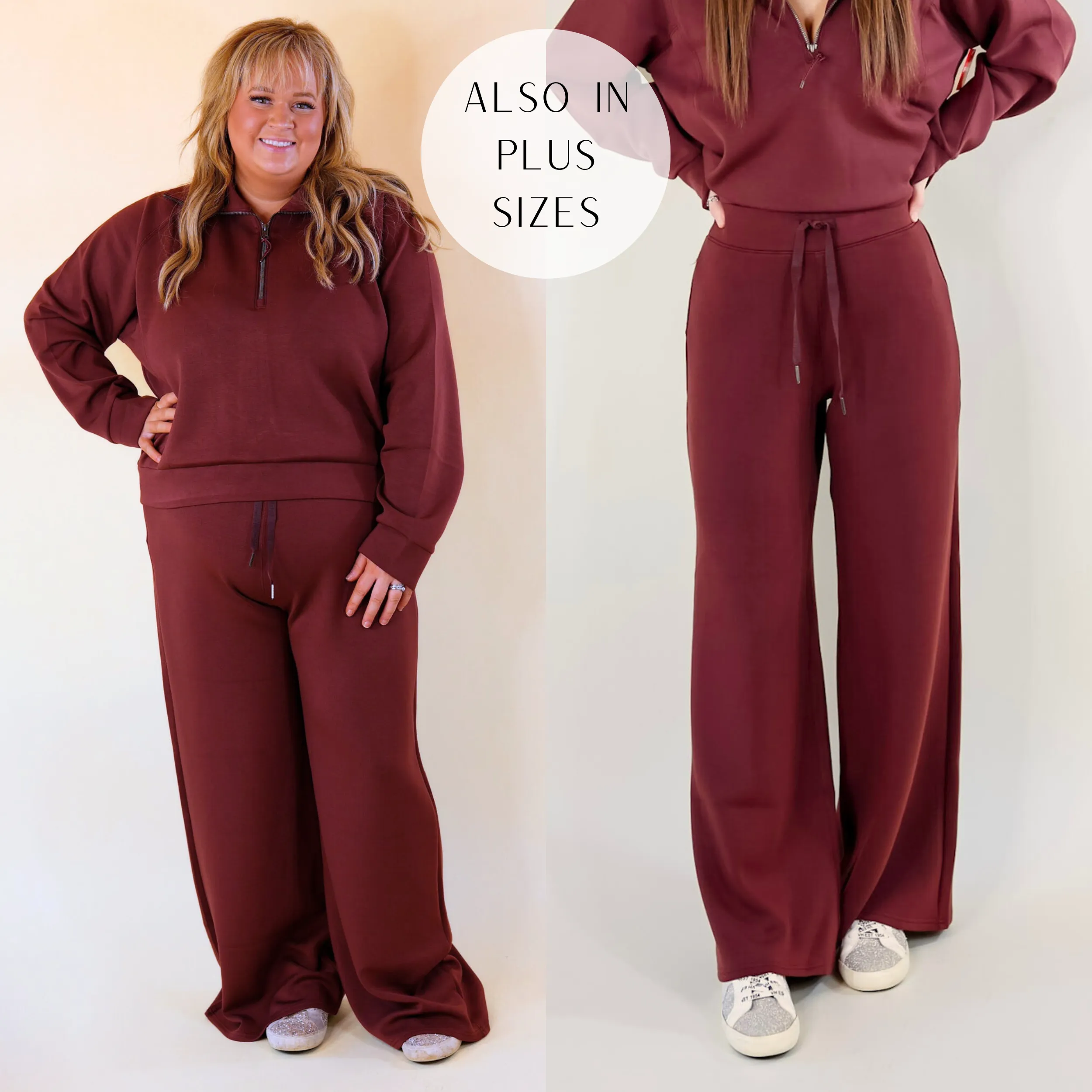 SPANX | AirEssentials Wide Leg in Maroon