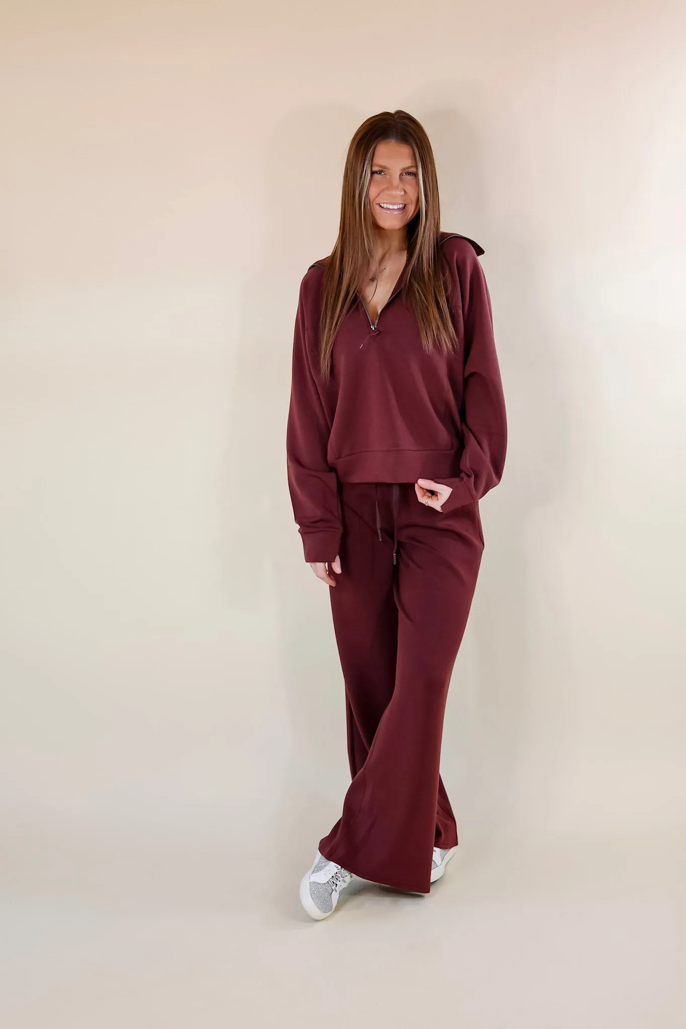 SPANX | AirEssentials Wide Leg in Maroon