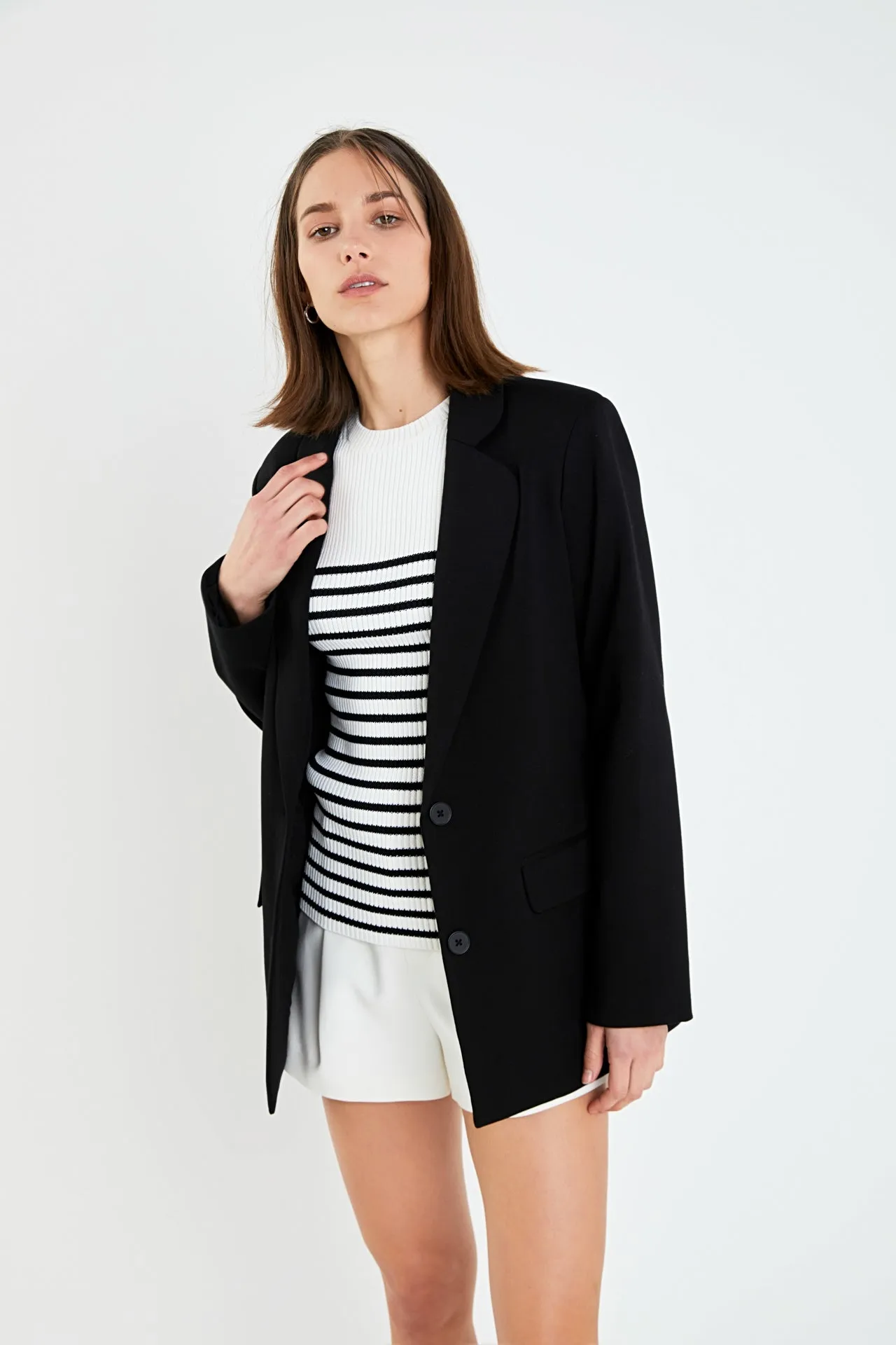 Terry Round Collared Blazer