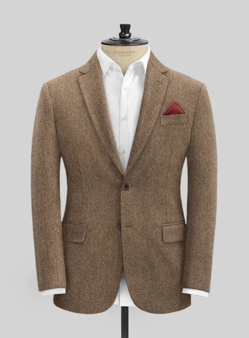 Tweed Suit Big and Tall - Irish Brown Herringbone