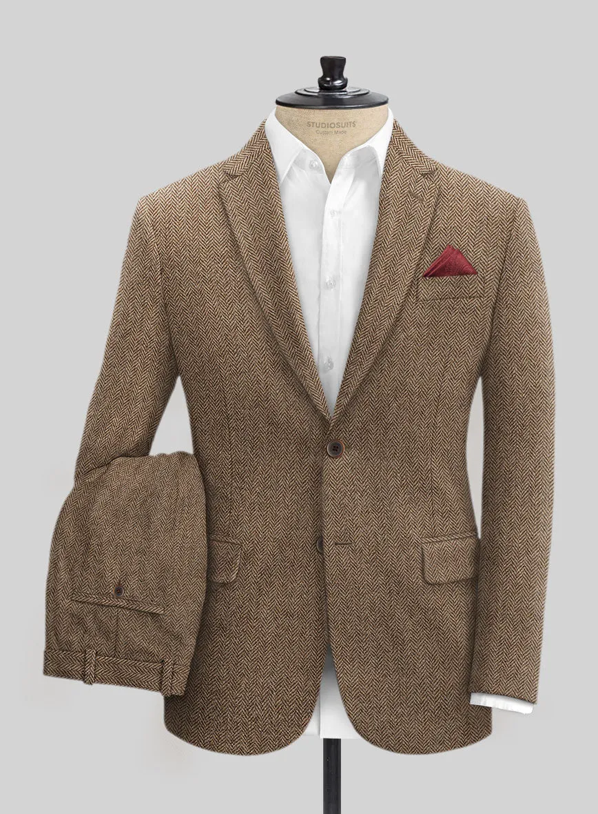 Tweed Suit Big and Tall - Irish Brown Herringbone