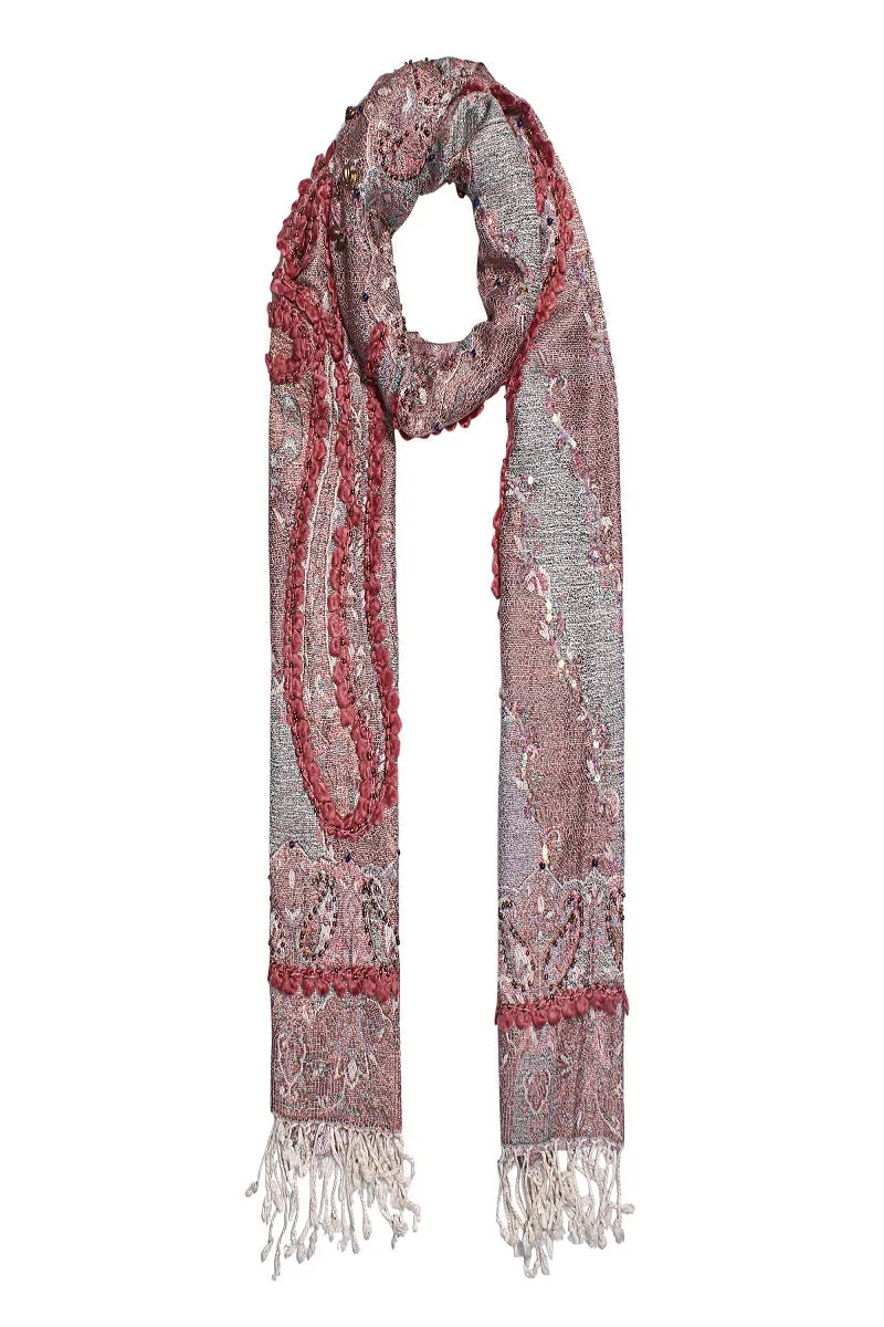 Vintage Charm Jacquard Scarf