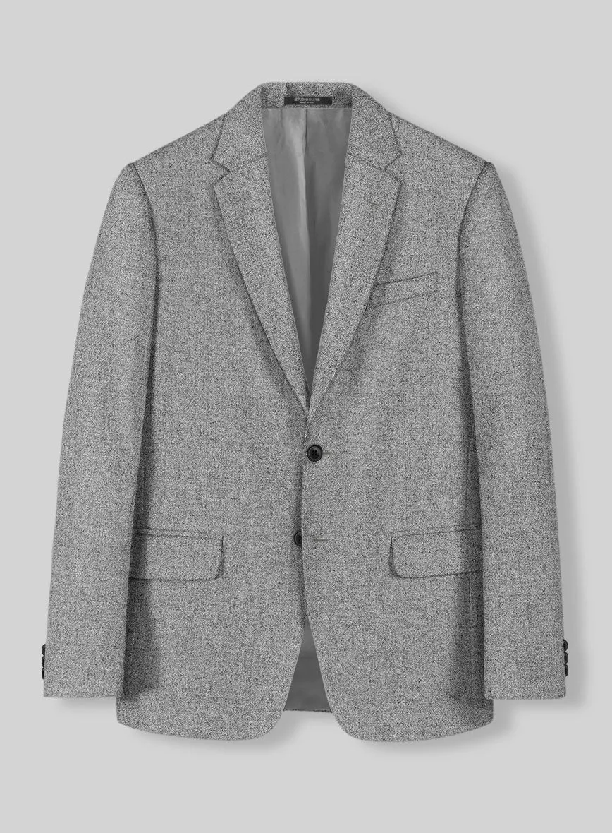 Vintage Plain Gray Tweed Jacket