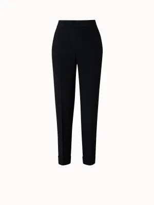 Viscose Crêpe Tapered Pants