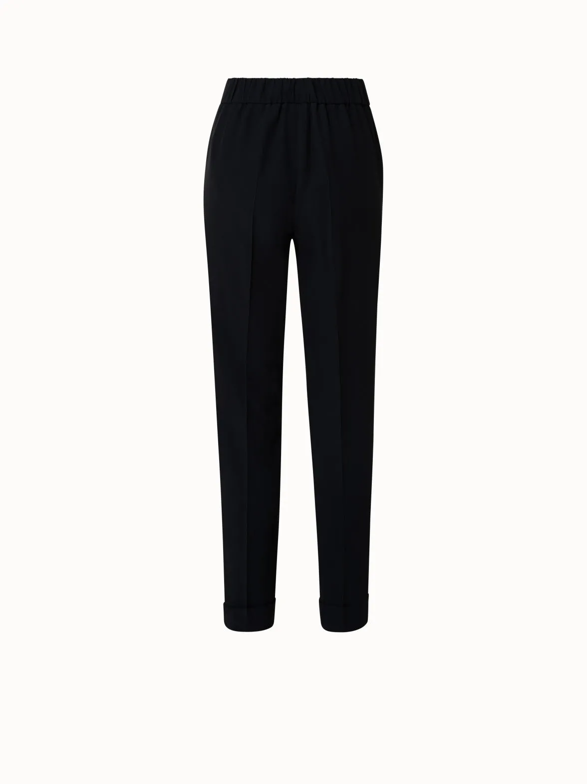 Viscose Crêpe Tapered Pants