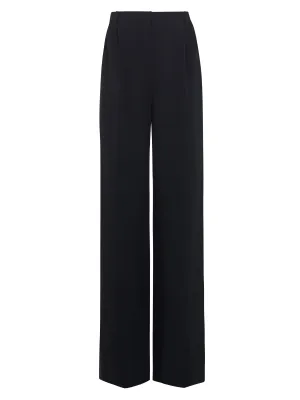 Wide Tailored Trouser in Black