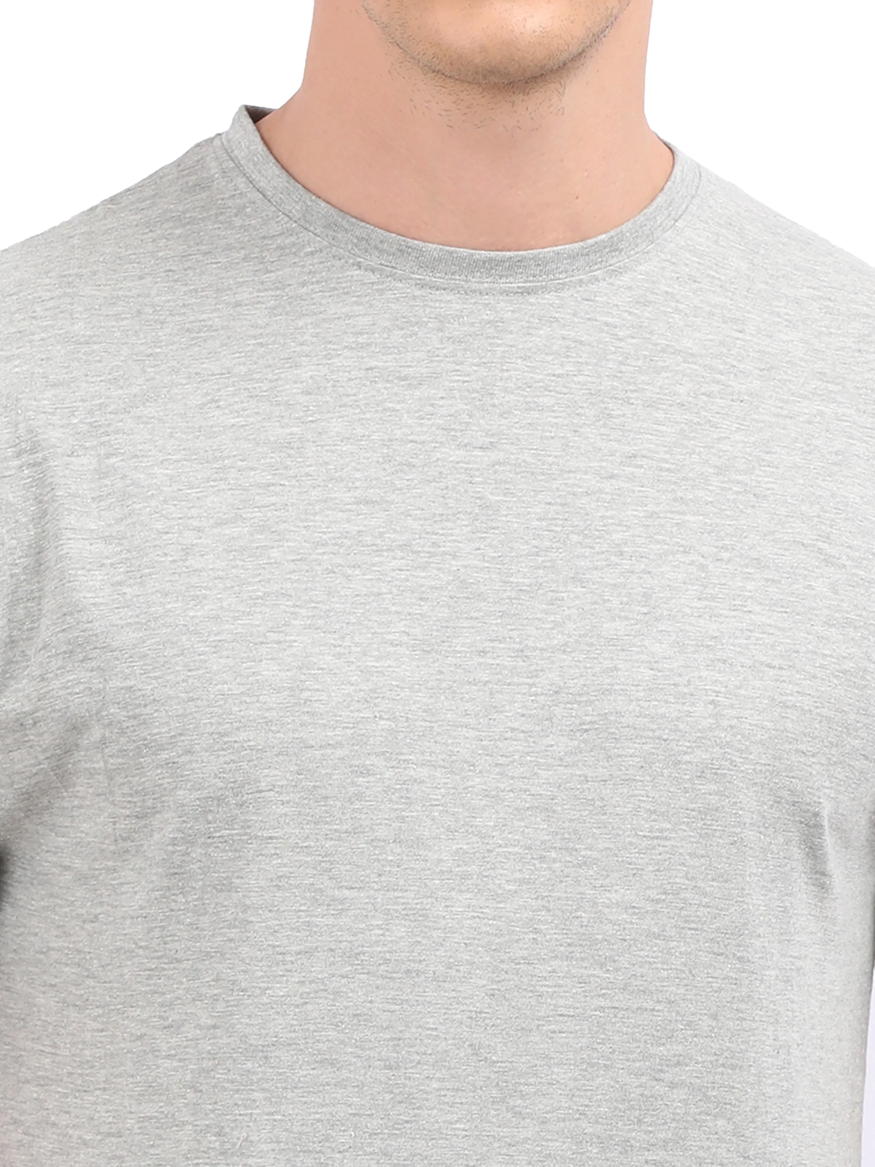 Woodwose Organic Clothing Men's Regular Fit Organic Cotton T-Shirt - Grey Melange