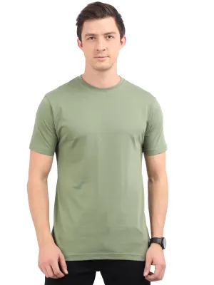 Woodwose Organic Clothing Men's Regular Fit Organic Cotton T-shirt - Olive Green