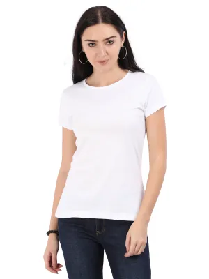 Woodwose Organic Clothing Women's Regular Fit Organic Cotton T-shirt - White