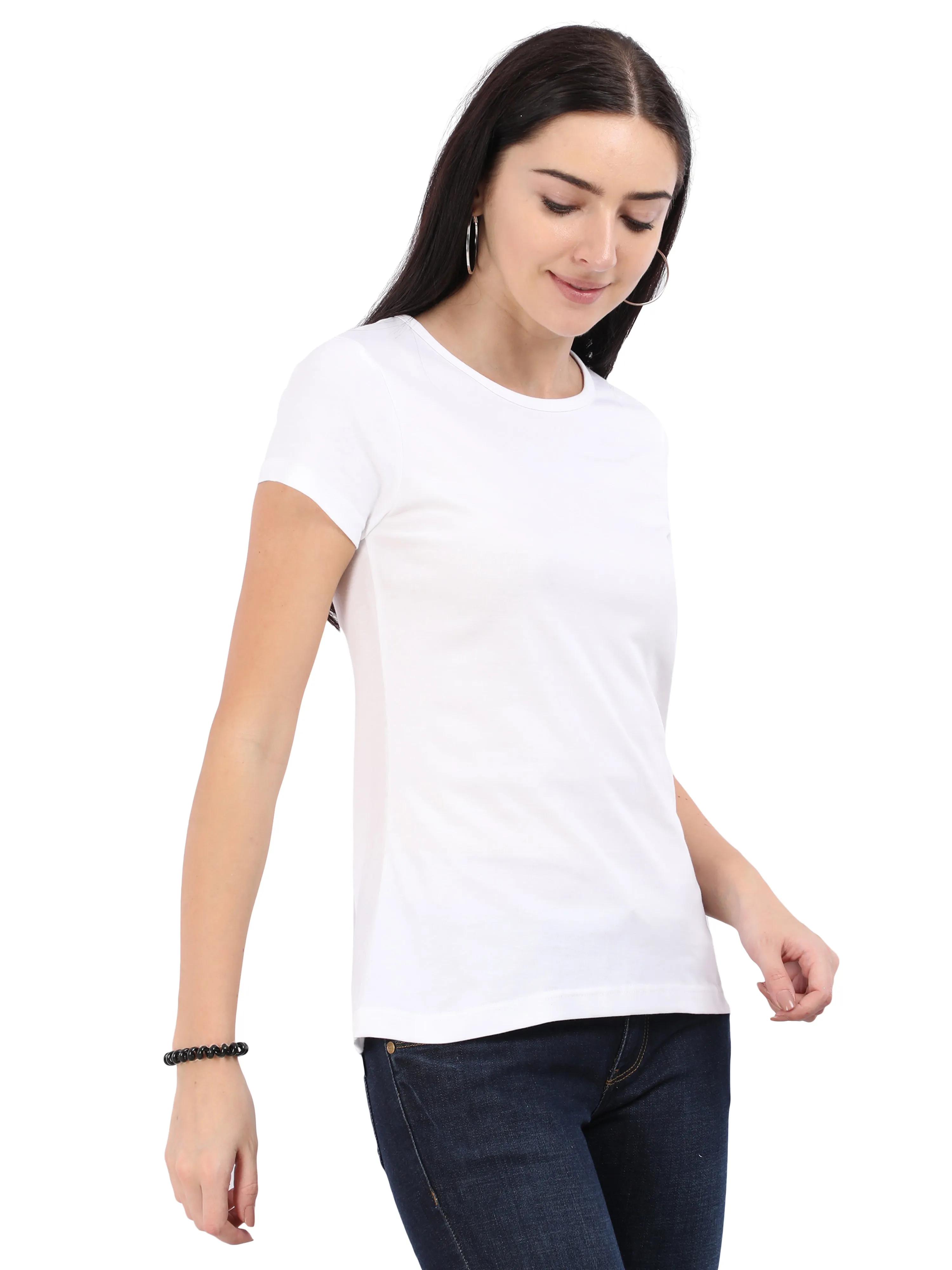 Woodwose Organic Clothing Women's Regular Fit Organic Cotton T-shirt - White