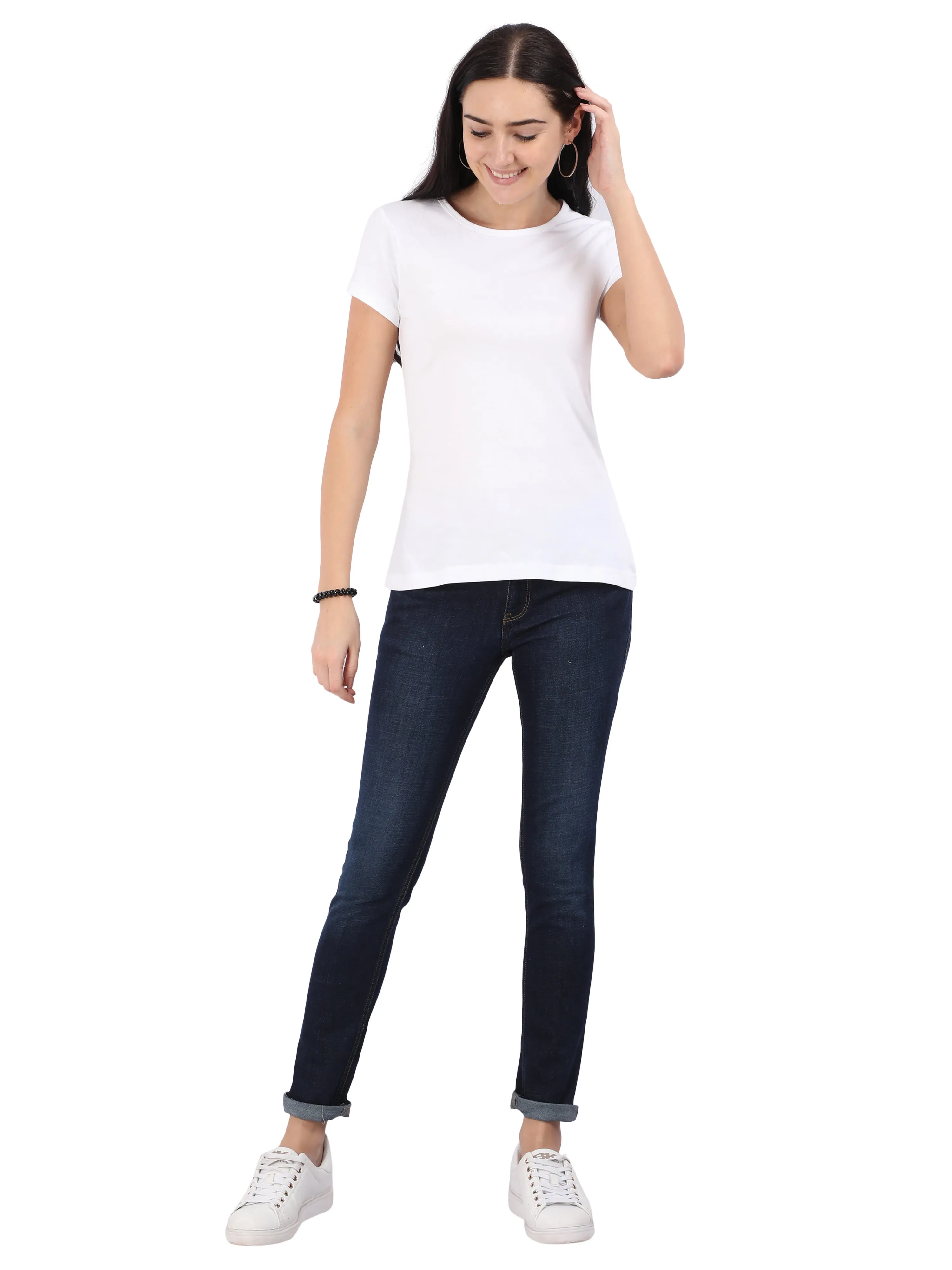 Woodwose Organic Clothing Women's Regular Fit Organic Cotton T-shirt - White