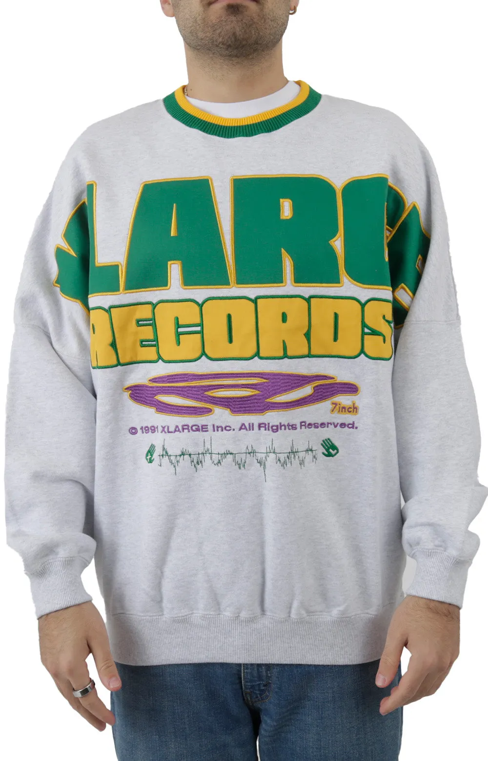 X-Large Records Logo Sweatshirt - Ash Gray